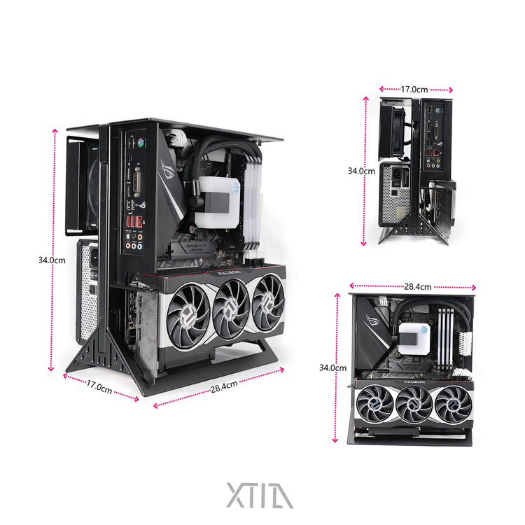 XTIA Xproto-ATX V2 ATX/MATX open layout pc case