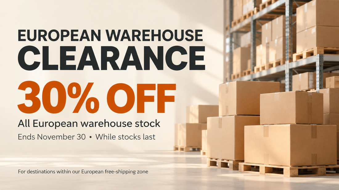 European Warehouse Clearance: Enjoy 30% Off