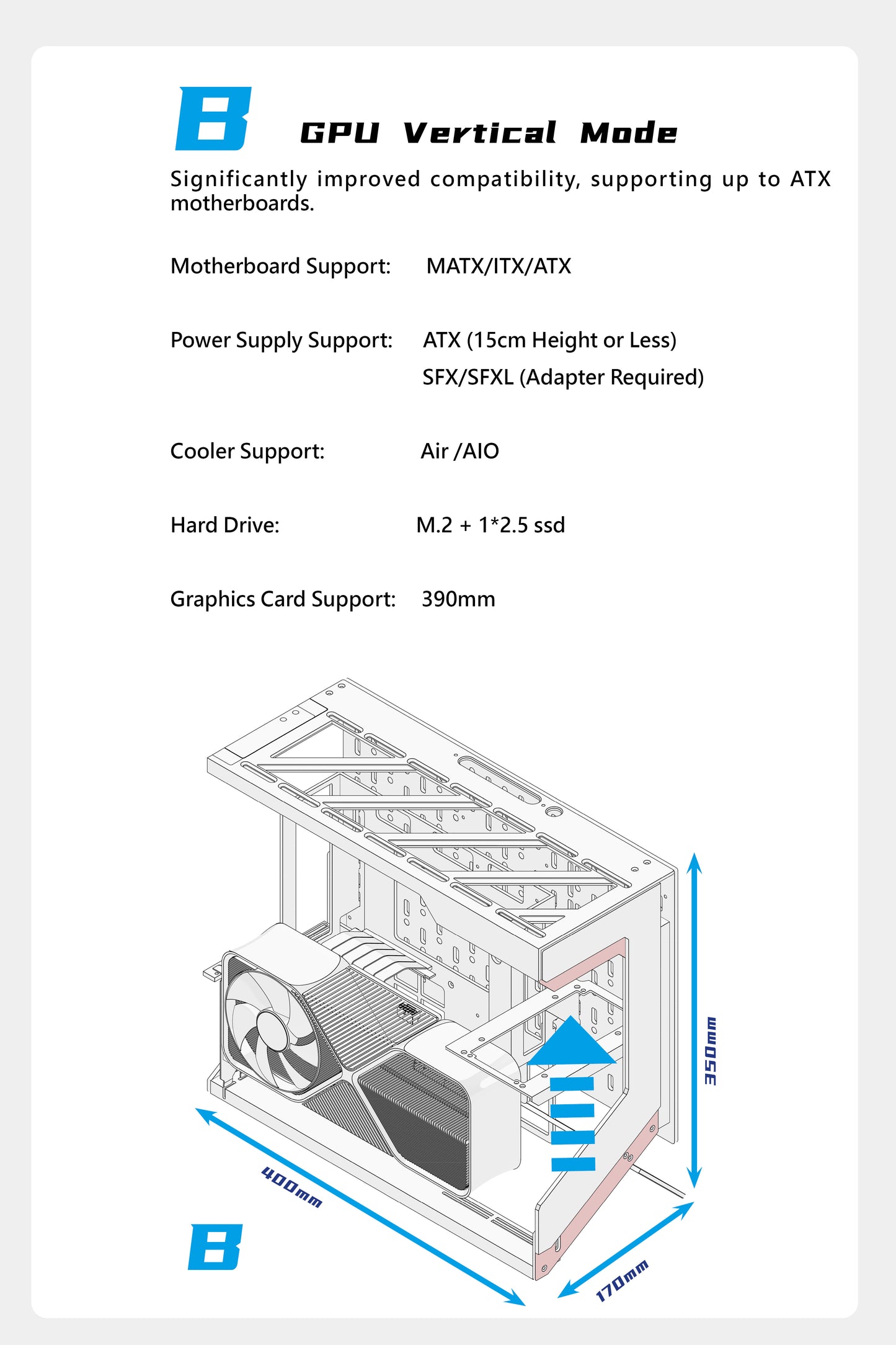 XTIA Xproto-Z MATX  Open Frame