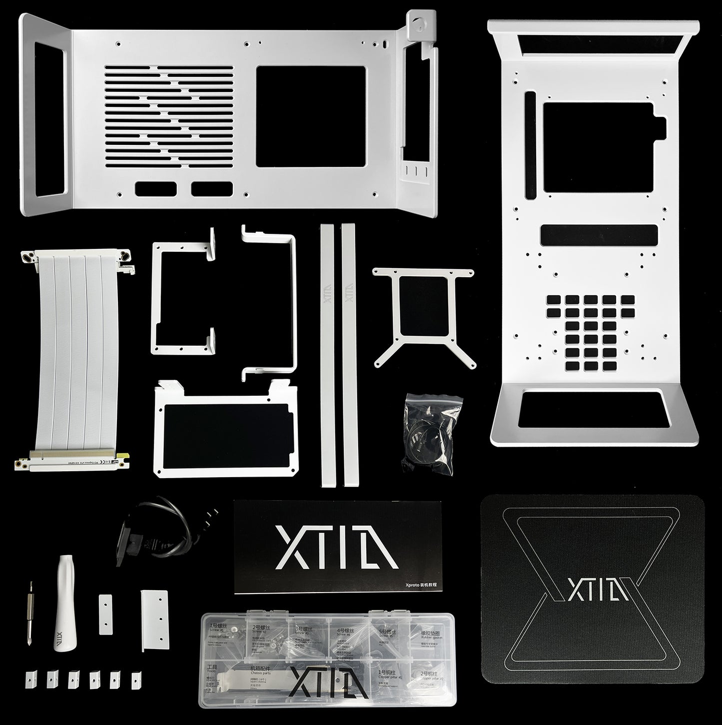 XTIA Xproto-L (V2)  case Open layout  ITX PC frame