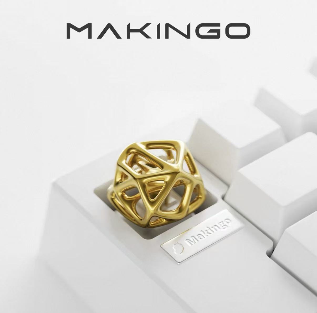 Makingo Hollowed-Out Platinum Artisan Metal Keycap for Single ESC Key